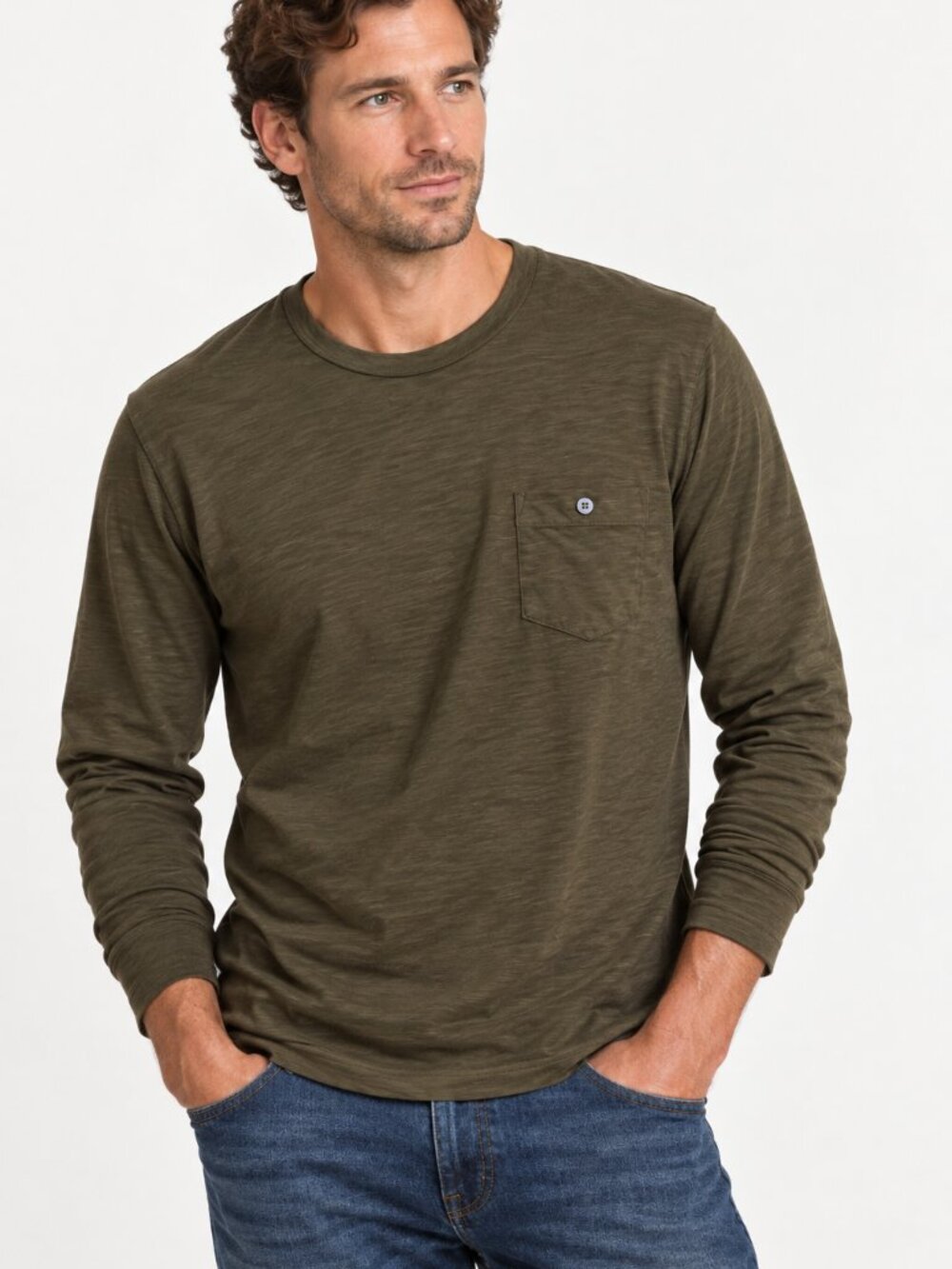Todd Snyder Made in L.A. Homespun Slub Pocket Tee